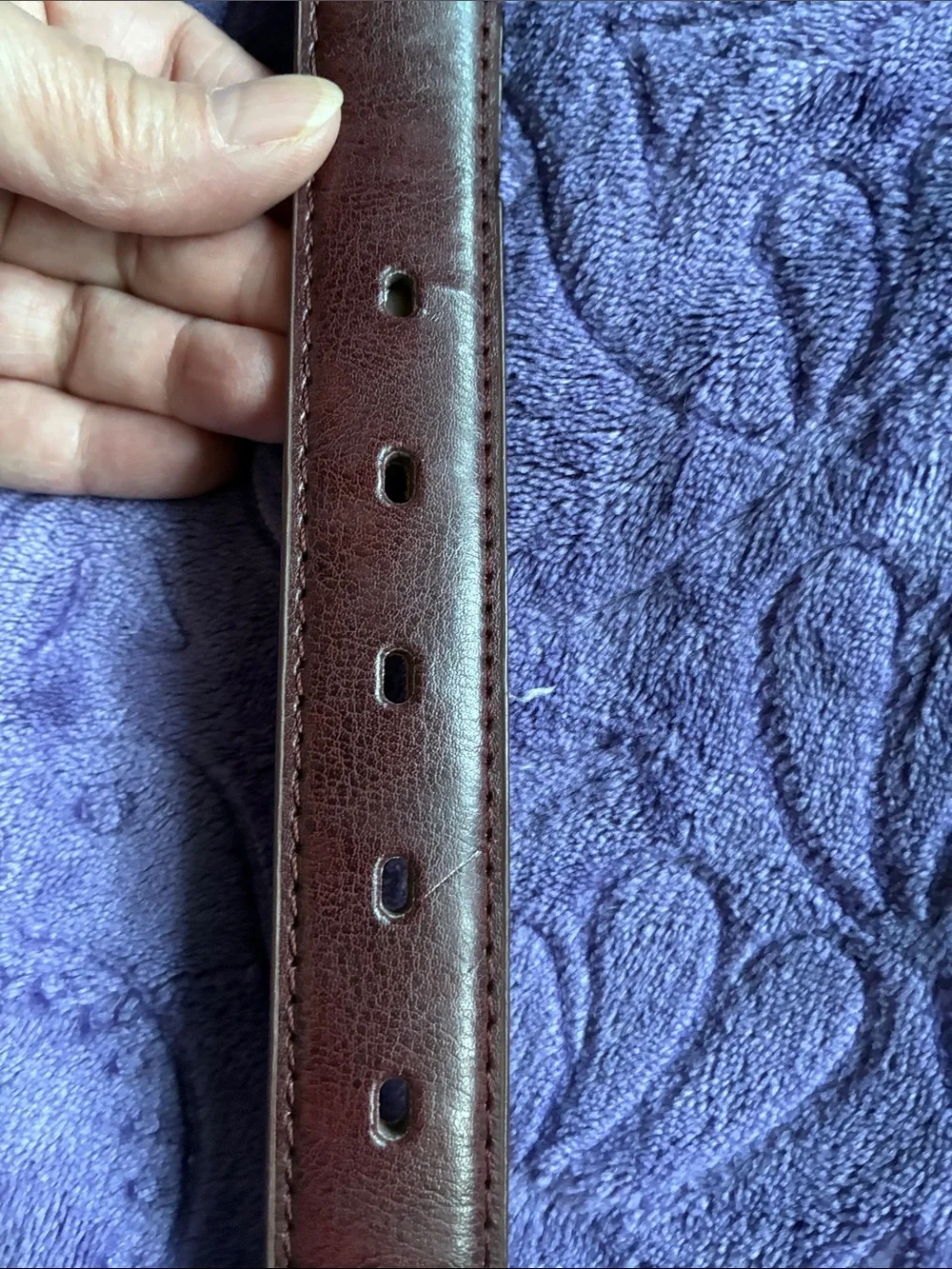 Slim Brown Leather Belt with Silver Buckle